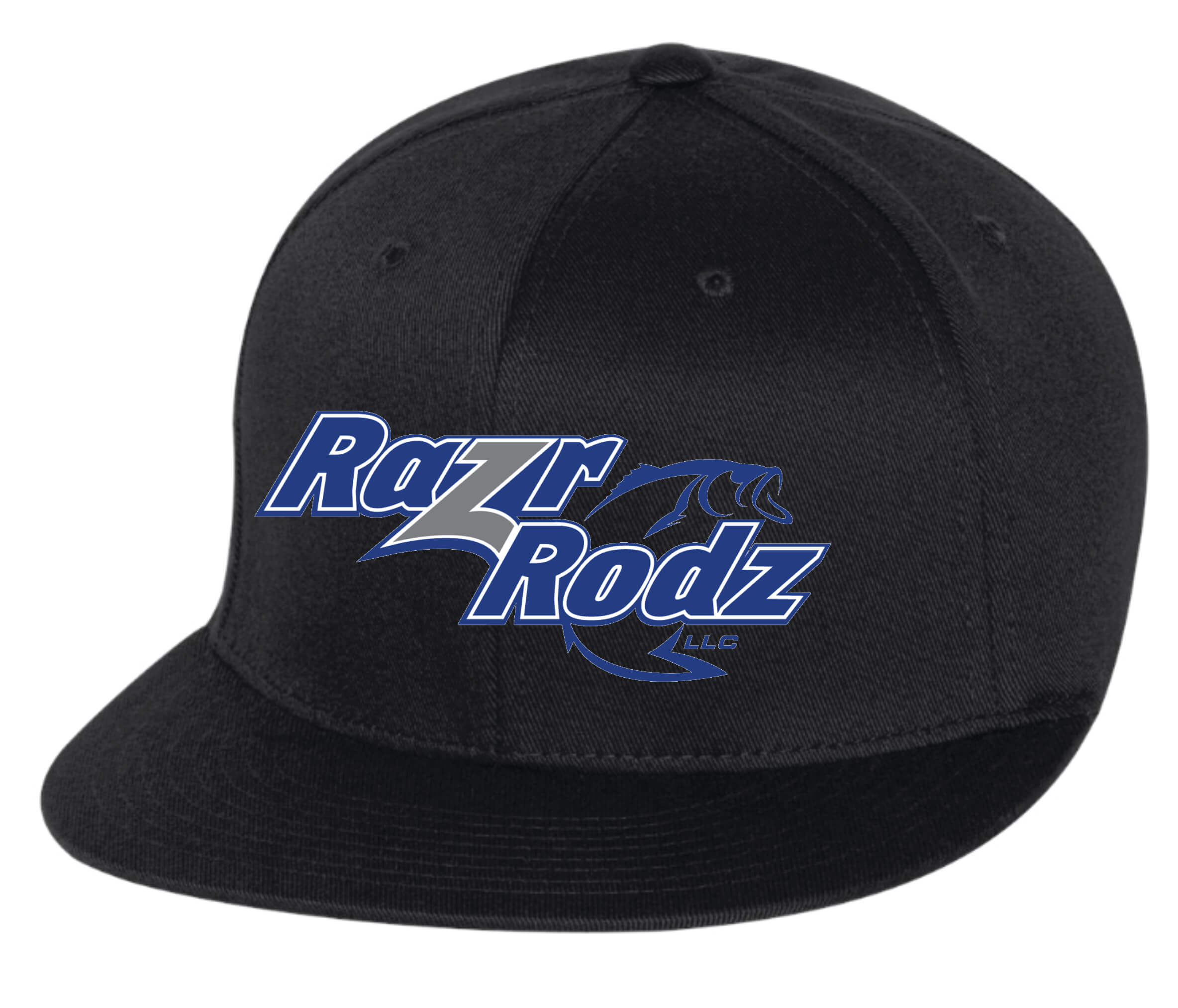 RAZR – Flex Fit Flat Bill Cap – Black, Razr Rodz